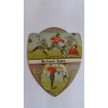 BAINES, shield-shaped rugby card, Hartlepool Rovers, VG