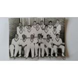 CRICKET, press photos, England to Australia 1962-63 and Australia to England 1964, press stamp to