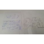 RUGBY UNION, signed blank fold-over cards, Wales, v France 1992 (18 signatures), inc. Delaney,