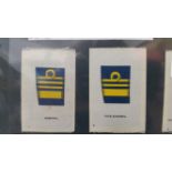 PHILLIPS, Naval Badges of Rank & Military Headdress, complete, medium silks, anon., FR (1) to VG,