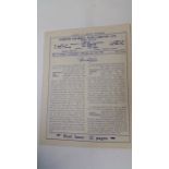 FOOTBALL, Everton home programme, reserve match v Blackburn Rovers, 31st Oct 1936, signs of previous