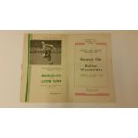 FOOTBALL, programme, Norwich City, home programmes, 1948/9, v Bolton (Norfolk & Norwich Charities
