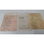 FOOTBALL, Shrewsbury Town signed album pages, reserve matches, 1935/6 (lined), 1936/7 & 1937/8, 3.75
