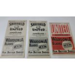 FOOTBALL, Sheffield United home programmes, all v Sunderland, 1946/7, 1947/8 & 1948/9, G to VG, 3