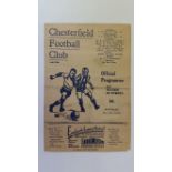 FOOTBALL, programme, Chesterfield v Blackpool, 8th Dec 1945, folds, G