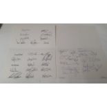 RUGBY UNION, signed blank fold-over cards, 1998, Scotland (17 signatures) v Ireland, inc. Bullock,