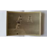 CRICKET, press photos, Australia v England, 1962/3, showing Benaud batting off Trueman 1st test at