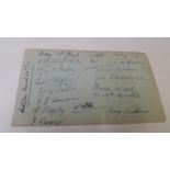 RUGBY UNION, signed album page, Cardiff 1906/7, 16 signatures (to front), inc. Bush, Winfield, Gabe,
