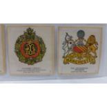 SINCLAIR J., Regimental Badges, large silks, Barney backs, with backing papers (46), P (1) to VG,