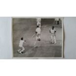 CRICKET, press photos, England v India 1967, showing Edrich ct at slip by Wadeker 1st test at