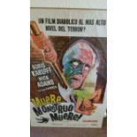 CINEMA, horror poster, Muere Monstruo Muere! (Die Monster Die), with Boris Karloff, 29 x 43.5,