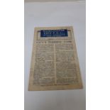 FOOTBALL, Manchester City home programme, v Liverpool, 14th April 1945, four page edition for League