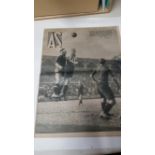FOOTBALL, Spanish newspaper, 14th May 1934, programme for Bilbao v Sunderland, folds, VG
