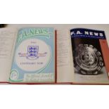 FOOTBALL, bound volumes of F.A. News, 1963-1964 (the F.A. Centenary year) & 1964-65 editions, slight