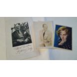 ENTERTAINMENT, signed photos etc., inc. Charlton Heston, Madge Evans, Tommy Dorsey, Frankie Lane,