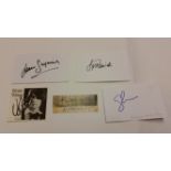 ENTERTAINMENT, signed cards, album pages, pieces etc., inc. Oliver Tobias, Deborah Kerr, Jean