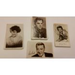 CINEMA, postcards, actors and actresses, inc. Clive Brook, James Hall, Gary Cooper, June Allyson,