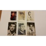 ENTERTAINMENT, signed postcards, actors, Charlton Heston, Cavan Malo, Joel Brown, Griffith Jones,