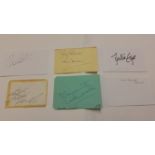 ENTERTAINMENT, signed cards, album pages, pieces etc., inc. Kelsey Grammar, Margaret Lockwood,