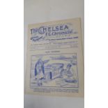 FOOTBALL, Chelsea home programme, v Sunderland, 5th Oct 1912, signs of previous binding (cover