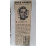 LONGACRE PRESS, Eagle Gallery of Famous Sportsmen, cricket subjects, inc. Phadkar & Ramchand (both