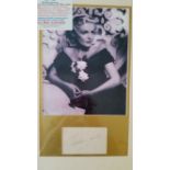 AUTOGRAPHS, British actresses, signed cards and album pages, together with photo corner-mounted to