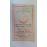 FOOTBALL, programme, Spennymoor United v No. 4 Infantry Training Centre, 22nd April 1946, Durham Cup