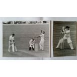 CRICKET, press photos, Australian & English players Simpson bowling against Northampton 1964, John