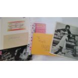 POP MUSIC, signed photos, pages, promotional cards etc., inc. Cynthia Lennon (together with a ticket