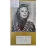 AUTOGRAPHS, American actresses, signed cards and album pages, together with photo corner-mounted