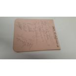 FOOTBALL, signed album page by Notts County, 1937-8, ten signatures (in pencil), inc. Gallaher,