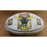 RUGBY LEAGUE, signed Steedem club ball by 2004 Bradford Bulls, by full squad, EX