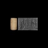 Western Asiatic Sumerian Cylinder Seal with Serpent and Canine