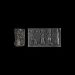 Western Asiatic Cylinder Seal with Court Scene