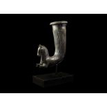 Greek Silver Horse Rhyton