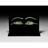 Egyptian Mummy Eye Pair