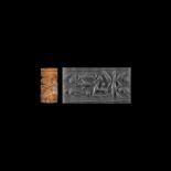 Western Asiatic Cylinder Seal with Beasts