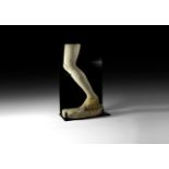 Roman Marble Leg and Foot on Base
