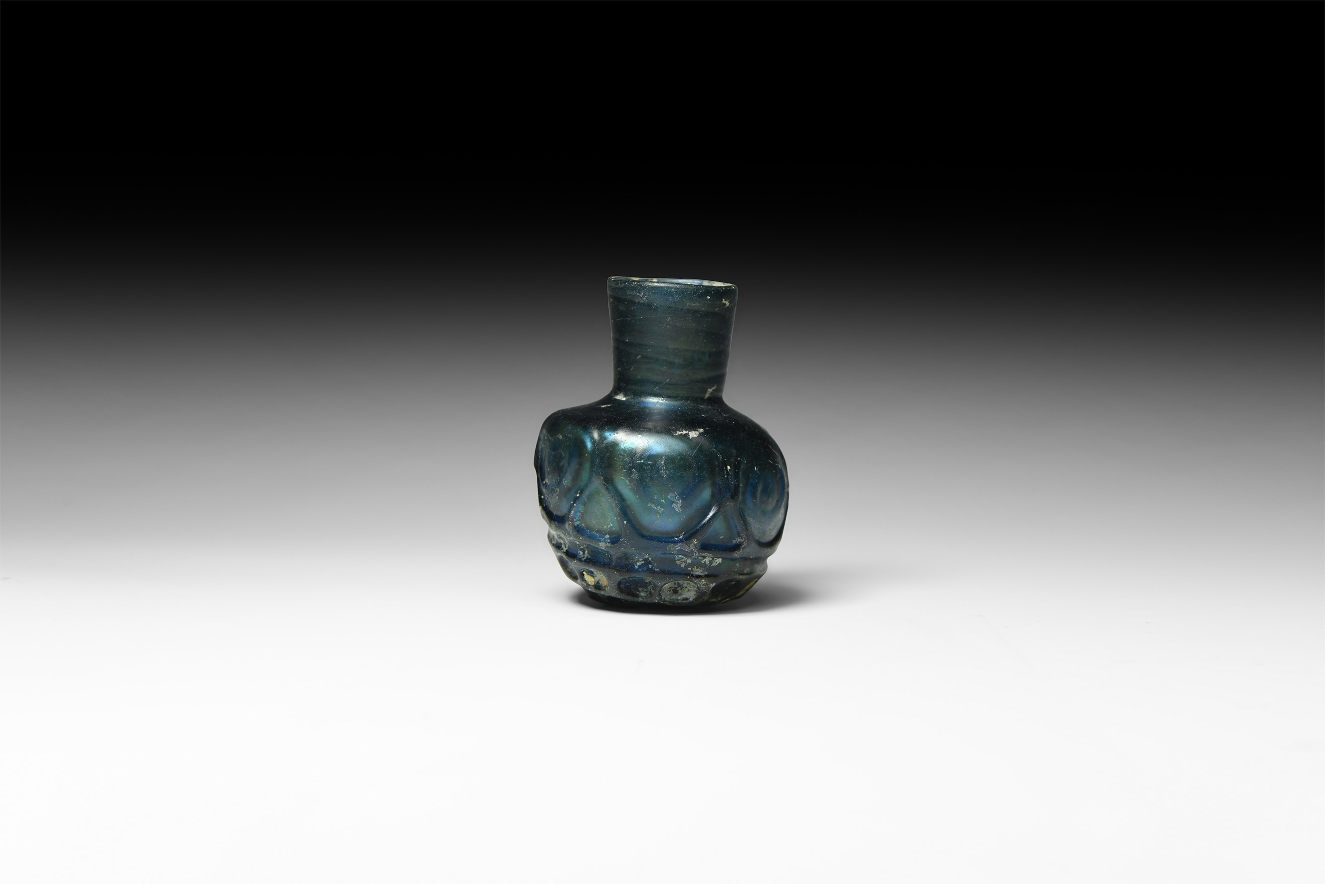 Byzantine Deep Blue Glass Vessel