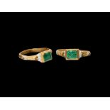 Tudor Gold Ring with Large Emerald