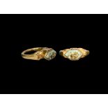 Roman Gold Ring with Turquoise Gemstone
