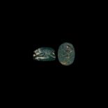 Phoenician Scarab with Seated God