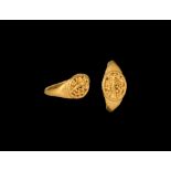 Roman Gold Ring with Cornucopia