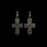 Byzantine Reliquary Cross Pendant