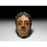 Romano-Egyptian Painted Head of a Lady