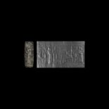 Western Asiatic Cylinder Seal with Court Scene