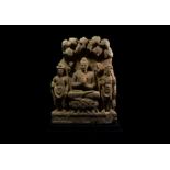 Large Gandharan Buddha Frieze Section