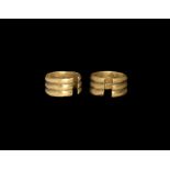 Bronze Age Gold Triple-Banded Ring Money