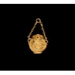 Greek Gold Perfume Flask