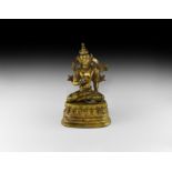 Large Nepalese Gilt Sitting Buddha Figure